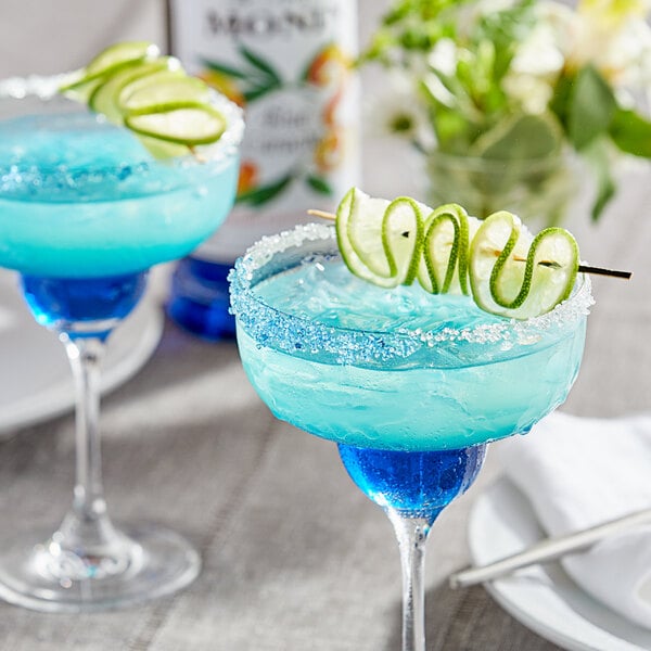 Monin Premium Blue Curacao Flavoring Syrup 1 Liter - 4/Case