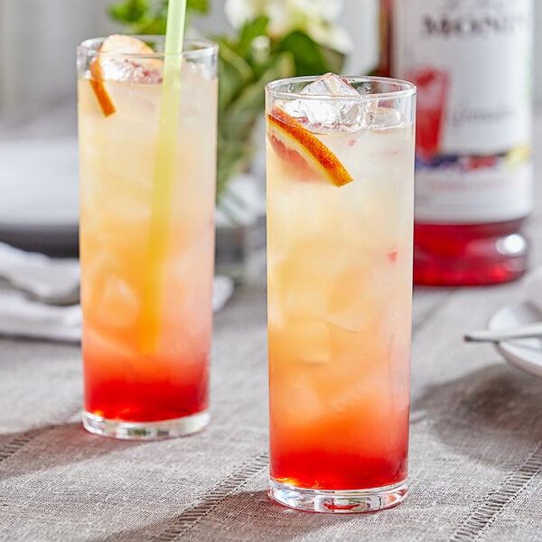 Monin Premium Grenadine Flavoring Syrup 1 Liter - 4/Case