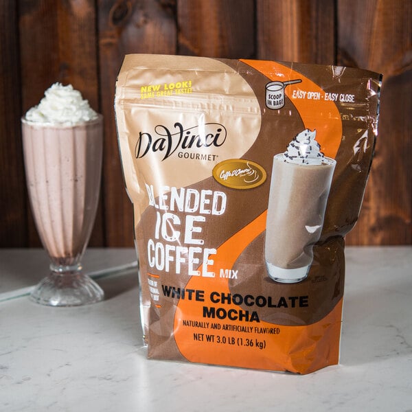 DaVinci Gourmet 3 lb. Ready to Use White Chocolate Mocha Mix - 4/Case