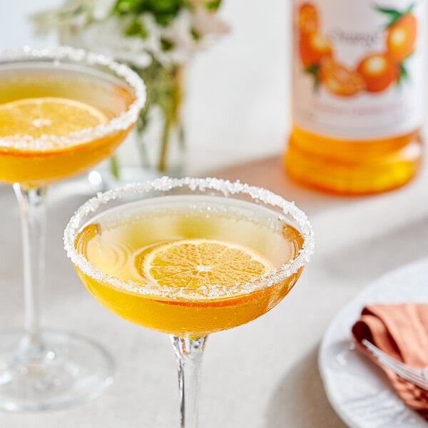 Monin Premium Orange Flavoring / Fruit Syrup 1 Liter - 4/Case