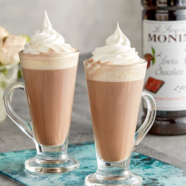 Monin Premium Swiss Chocolate Flavoring Syrup 1 Liter - 4/Case