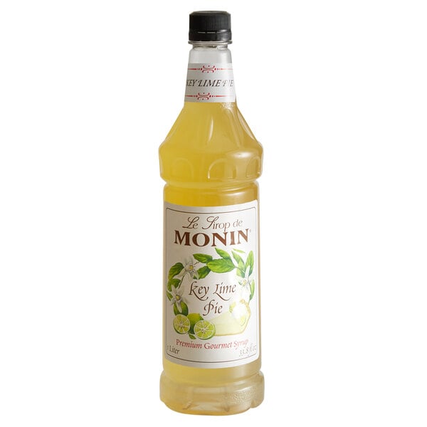 Monin Premium Key Lime Pie Flavoring Syrup 1 Liter - 4/Case