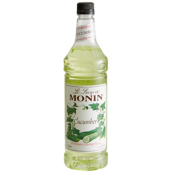 Monin Premium Cucumber Flavoring Syrup 1 Liter - 4/Case