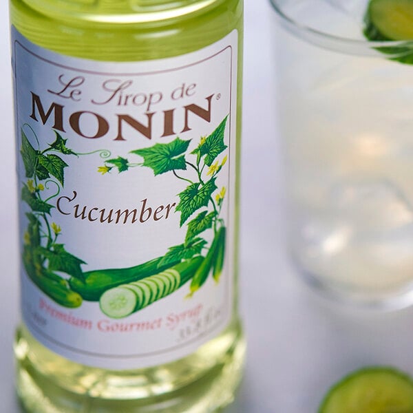 Monin Premium Cucumber Flavoring Syrup 1 Liter - 4/Case