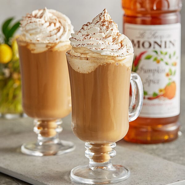 Monin Premium Pumpkin Spice Flavoring Syrup 1 Liter - 4/Case