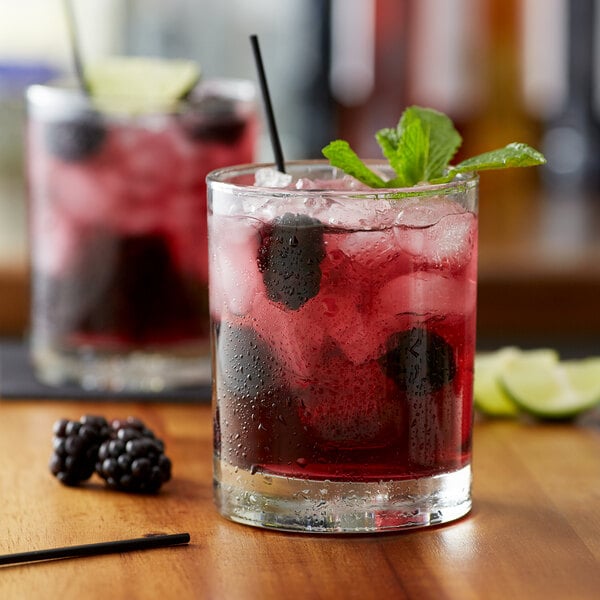 Monin Premium Wild Blackberry Flavoring Syrup 1 Liter - 4/Case