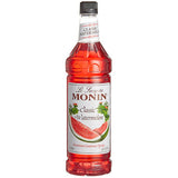 Monin Premium Classic Watermelon Flavoring / Fruit Syrup 1 Liter - 4/Case
