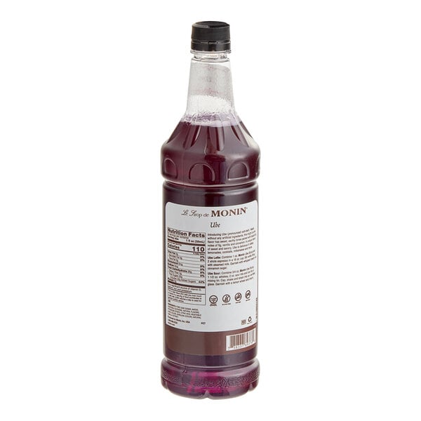 Monin Premium Ube Flavoring Syrup 1 Liter - 4/Case