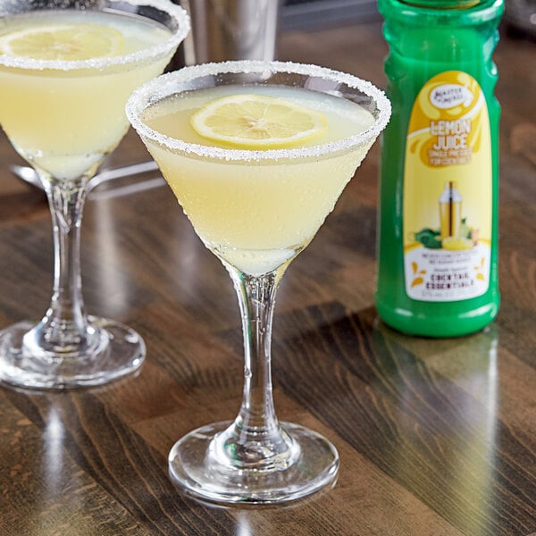 Master of Mixes 375 mL Single Pressed Lemon Juice - 12/Case