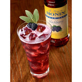 Monin Sugar-Free Blackberry Flavoring Syrup 1 Liter - 4/Case