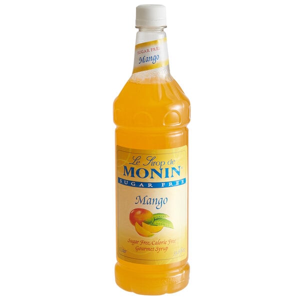 Monin Sugar-Free Mango Flavoring Syrup 1 Liter - 4/Case
