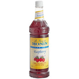 Monin Sugar-Free Raspberry Flavoring / Fruit Syrup 1 Liter - 4/Case