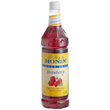 Monin Sugar-Free Strawberry Flavoring / Fruit Syrup 1 Liter - 4/Case