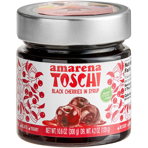 Toschi Amarena Cherries in Syrup 10.6 oz. (300 g) - 6/Case