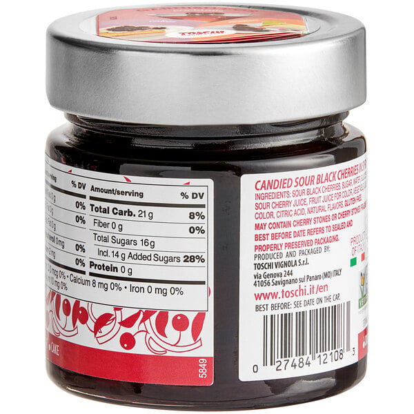 Toschi Amarena Cherries in Syrup 10.6 oz. (300 g) - 6/Case