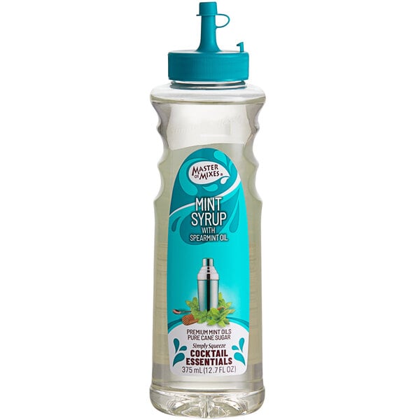 Master of Mixes 375 mL Premium Mint Syrup - 12/Case