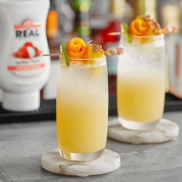 Real Lychee Puree Infused Syrup 16.9 fl. oz. - 6/Case