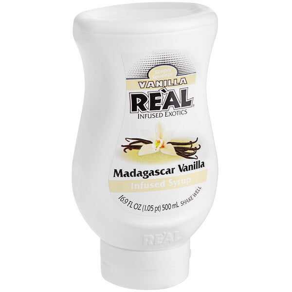 Real Madagascar Vanilla Infused Syrup 16.9 fl. oz. - 6/Case