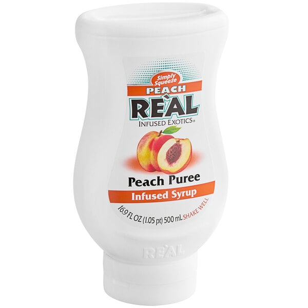 Real Peach Puree Infused Syrup 16.9 fl. oz. - 6/Case