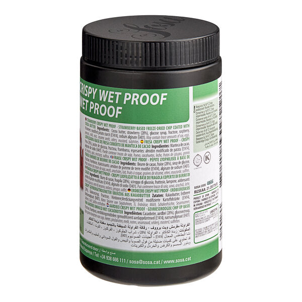 Sosa Strawberry Wet-Proof Crispies 14.1 oz. - 6/Case