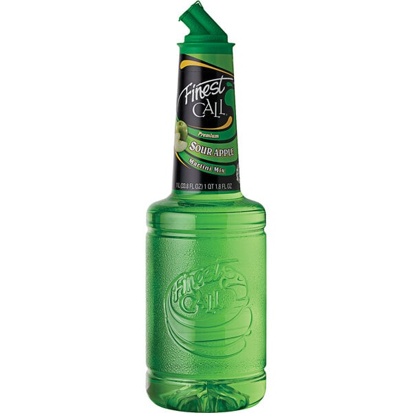 Finest Call 1 Liter Premium Sour Apple Mix - 12/Case