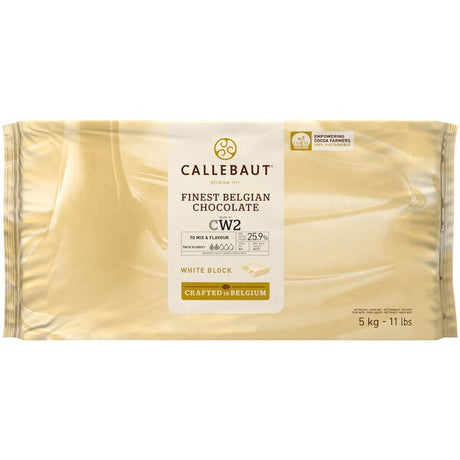 Callebaut Recipe CW2 White Chocolate Block 11 lb. - 5/Case