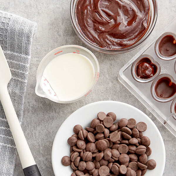 Callebaut Recipe L 60/40 Dark Chocolate Callets™ 22 lb. - 2/Case