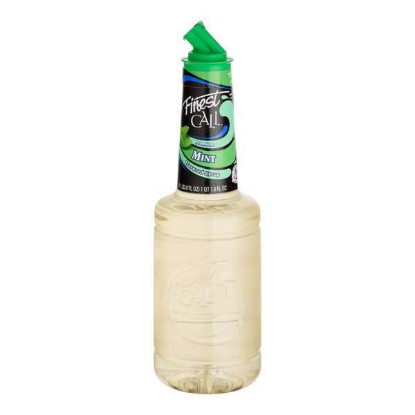 Finest Call Premium Mint Syrup 1 Liter - 12/Case