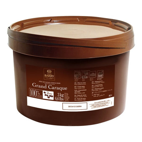 Cacao Barry Grand Caraque Cocoa Mass Pistoles 6.6 lb. - 4/Case