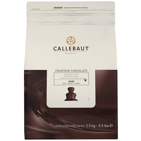 Callebaut N811 Dark Chocolate Callets™ for Fountains 5.5 lb. - 8/Case