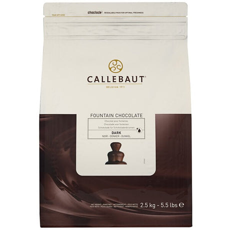 Callebaut N811 Dark Chocolate Callets™ for Fountains 5.5 lb. - 8/Case