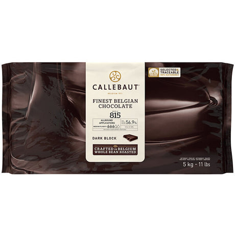 Callebaut Recipe 815 Dark Chocolate Block 11 lb. - 5/Case