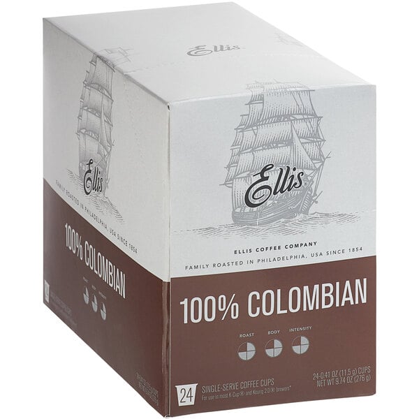 Ellis 100% Colombian Coffee Single Serve Cups - 96/Case