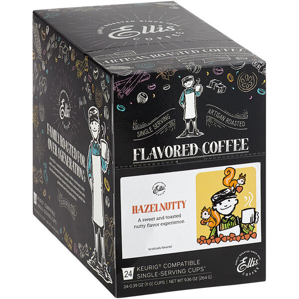 Ellis Hazelnutty Coffee Single Serve Cups - 96/Case