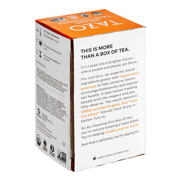 Tazo Organic Calm Chamomile Herbal Tea Bags - 96/Case