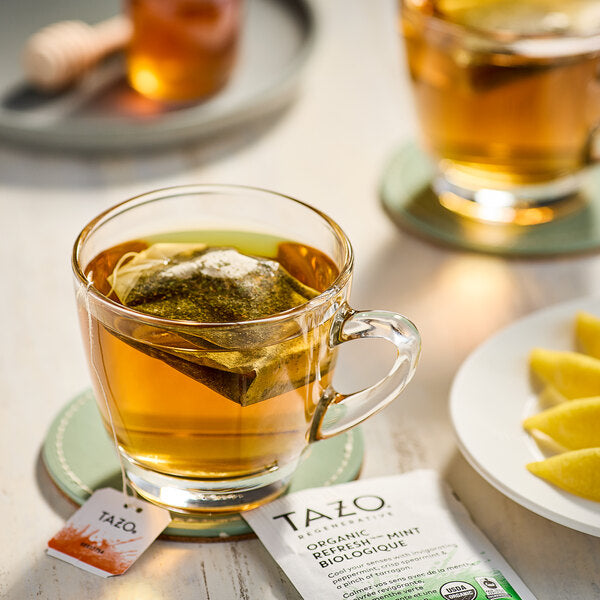 Tazo Organic Refresh Mint Herbal Tea Bags - 96/Case