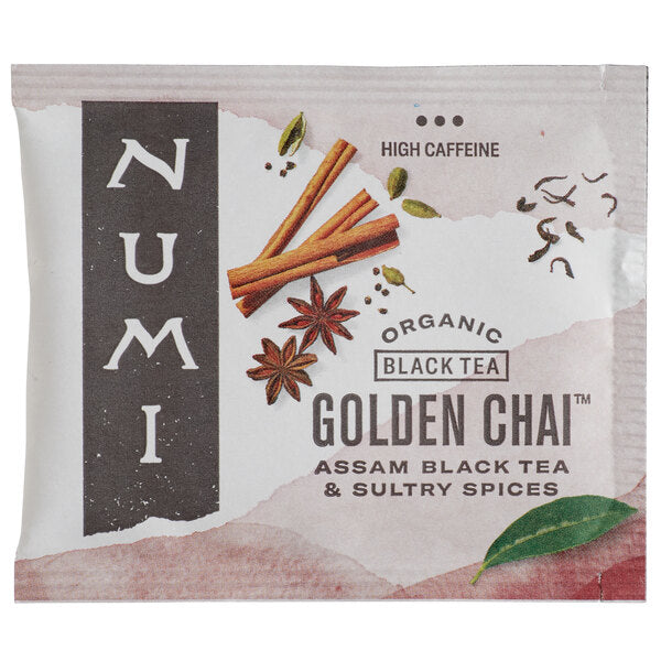 Numi Organic Golden Chai Tea Bags - 108/Case