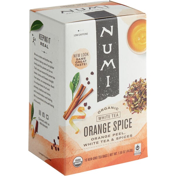 Numi Organic Orange Spice Tea Bags - 96/Case