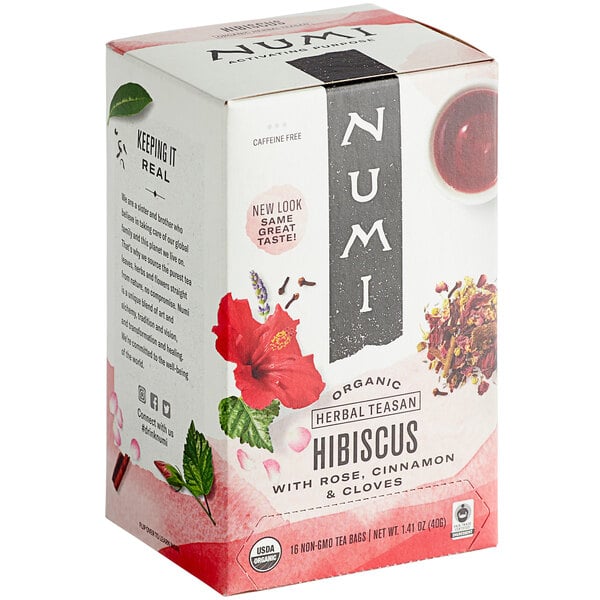 Numi Organic Hibiscus Tea Bags - 96/Case