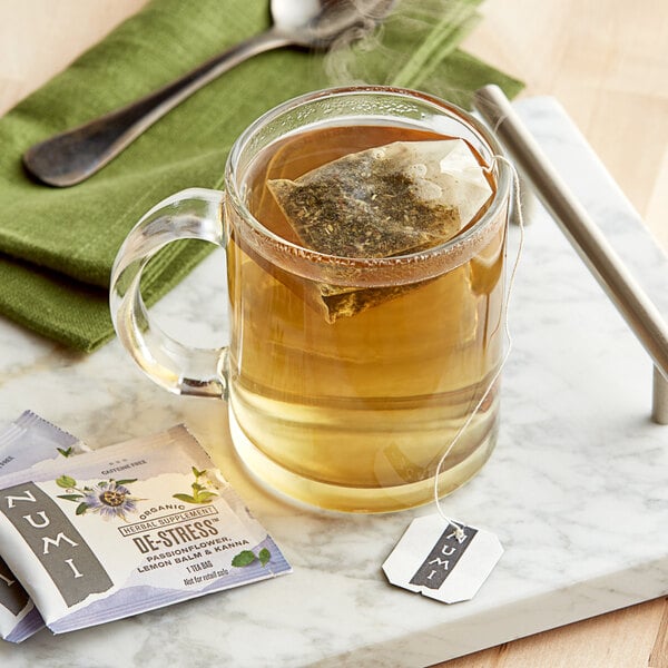 Numi Organic De-Stress Herbal Tea Bags - 96/Case