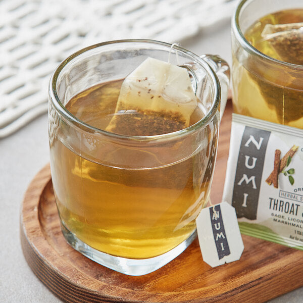 Numi Organic Throat Soother Herbal Tea Bags - 96/Case