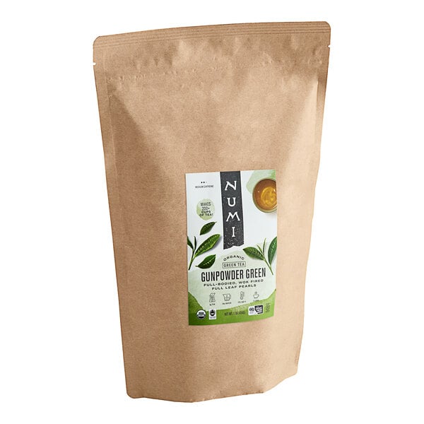 Numi Organic 1 lb. Gunpowder Green Loose Leaf Tea - 6/Case