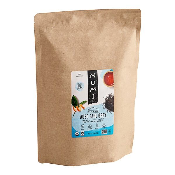 Numi Organic 1 lb. Aged Earl Grey Loose Leaf Tea - 6/Case