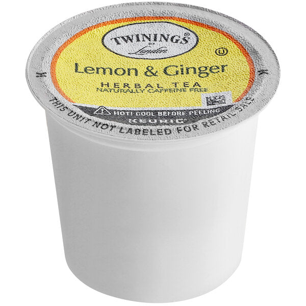 Twinings Lemon & Ginger Herbal Tea Single Serve Keurig® K-Cup® Pods - 96/Case