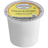 Twinings Lemon & Ginger Herbal Tea Single Serve Keurig® K-Cup® Pods - 96/Case