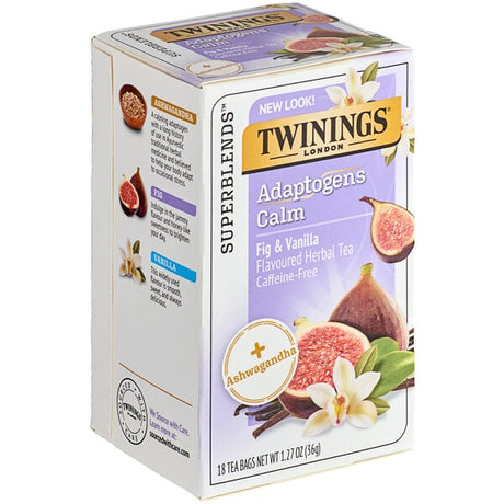 Twinings Calm Adaptogens, Fig & Vanilla Herbal Tea Bags - 108/Case