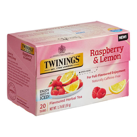 Twinings Raspberry & Lemon Herbal Tea Bags - 120/Case
