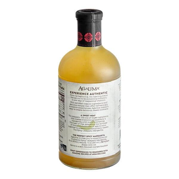 Agalima 1 Liter Organic Spicy Jalapeno Margarita Mix - 6/Case