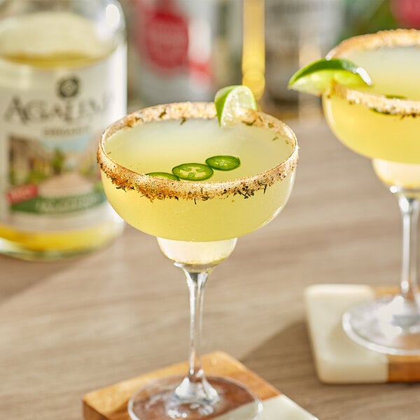 Agalima 1 Liter Organic Spicy Jalapeno Margarita Mix - 6/Case