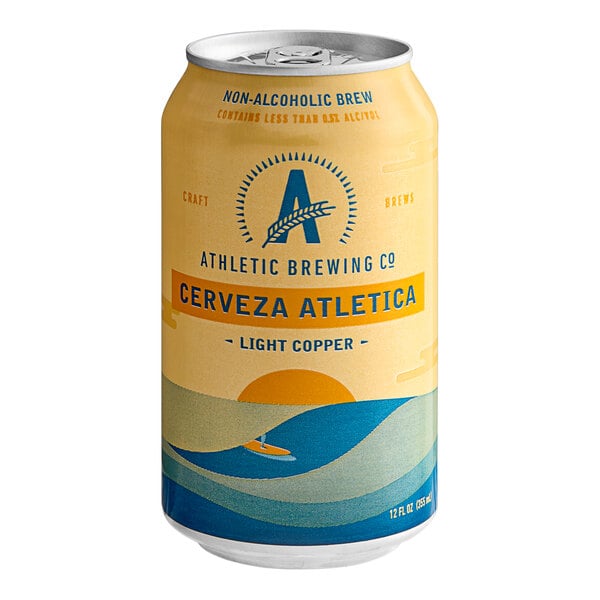 Athletic Brewing Co. Cerveza Athletica Non-Alcoholic Light Copper 12 fl. oz. 6-Pack - 4/Case